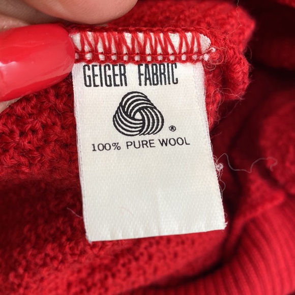 Geiger Vintage Boiled Wool Cardigan Sweater - Picture 10 of 11